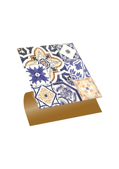 Tink KENDİNDEN YAPIŞKANLI KARMA MAVİ ÇİNİ DESENLİ PVC KARO 30X30 CM