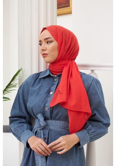 Silk Home Organik Jazz Şal 78003-16 Nar Çiçeği