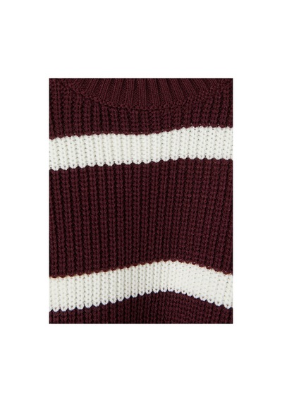 LC Waikiki Alıta Cıty Farkıyla Lcw Kids Bordo Oval Yaka Kız Çocuk Kalın Triko Kazak Bordo - 925577271 Bordo