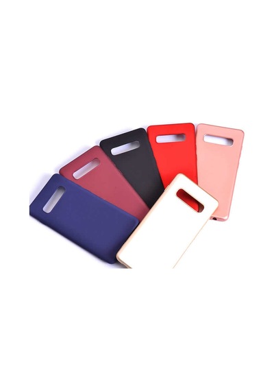 Ekılıf - Samsung Galaxy S10 Plus Uyumlu Kılıf Mat Soft Premier Silikon Kapak - Saks Mavi