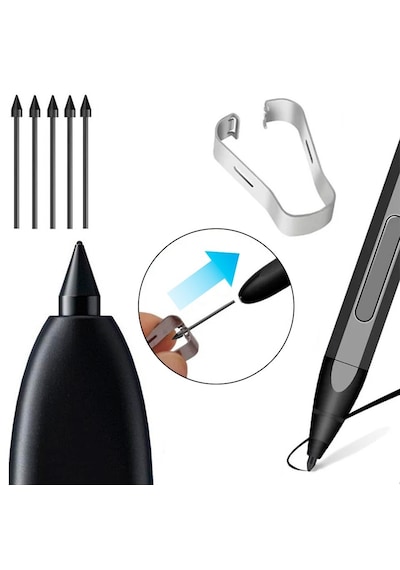 Samsung Uyumlu S Pen Uç Galaxy Tab S Serisi İle Uyumlu Lite,fe,ultra S6,s7,s8,s9,s10,s11 5 Adet Siyah