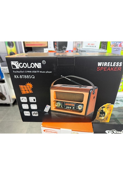 Golon Rx-bt88sq Bluetooth Usb Nostaljik Şarjlı Radyo Güneş Enerjili - Sencan Sound
