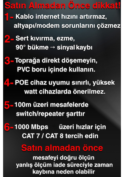 Mn6 M103fn 10 Metre Internet Kablosu/gigabit Destekli-utp-cat6/iç Mekan Uyumlu-ethernet Kablosu 10 Metre 10 Metre