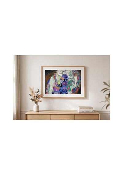 Modern Sanat Klimt Genç Kız Çerçevesiz Poster 21x30 Cm A4 Tablo Modern Sanat Ekspresyonizm