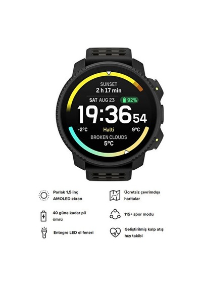 Suunto Vertical Sporcu Saati Ss051204000 Siyah