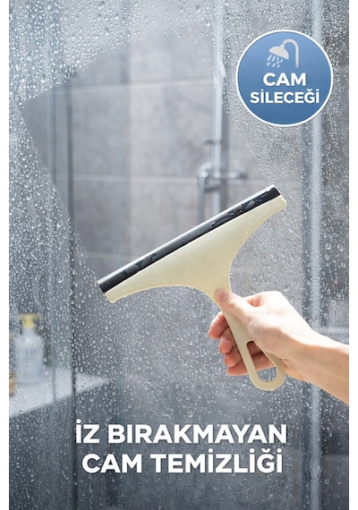 Çok Amaçlı Cam Sileceği Banyo Duşakabin Ayna Cam Temizleme Aparatı İz Bırakmayan Cam Çek Renkli Diğer