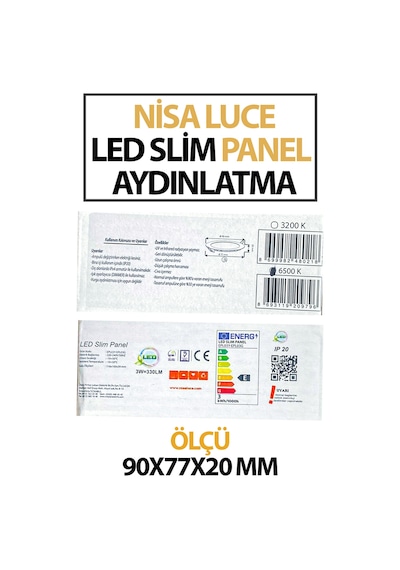 Sıva Altı Led Aydınlatma Paneli 12 Watt Tasarruflu Beyaz Işık