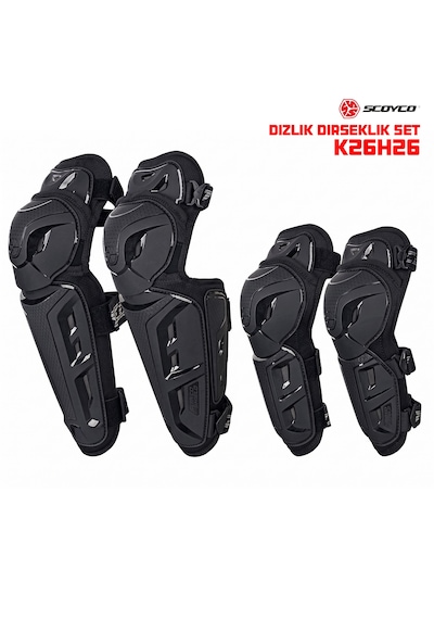 Scoyco K26-h26 Dizlik+dirseklik Set Siyah