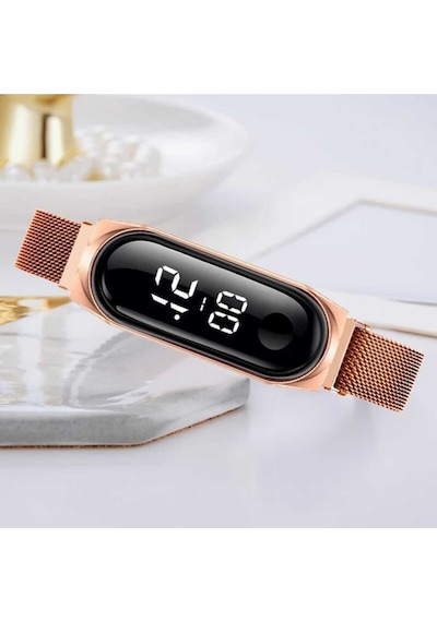 Dokunmatik Ekran Led Su Geçirmez Unisex Kol Saati Rose - 602983872 Çok Renkli