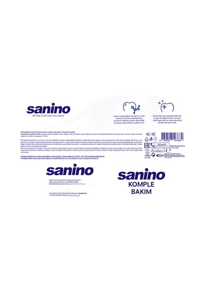 Sanino Komple Bakım Diş Macunu 6 x 75 ML