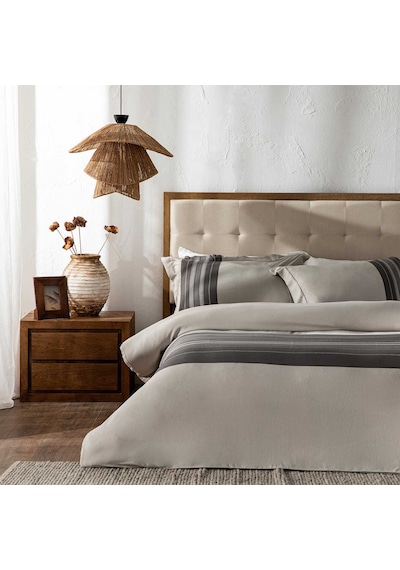 Monte Bambu Extra King Size Nevresim Seti 260x220 Cm Antrasit/gri