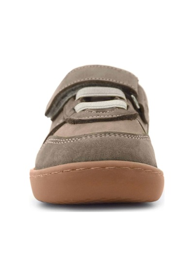 Rakerplus Bob Hakiki Deri Kum Krem Barefoot Cırtlı Lastikli Bebek Sneaker Ayakkabı Kum