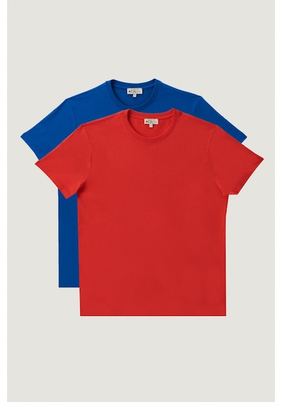 Ac&Co / Altınyıldız Classics Erkek Sax-kırmızı Slim Fit Bisiklet Yaka 2'li Düz Tişört Paketi Sax-kırmızı Saks - Kırmızı Ac&Co / Altınyıldız Classics Erkek Sax-kırmızı Slim Fit Bisiklet Yaka 2'li Düz Tişört Paketi Sax-kırmızı Saks - Kırmızı