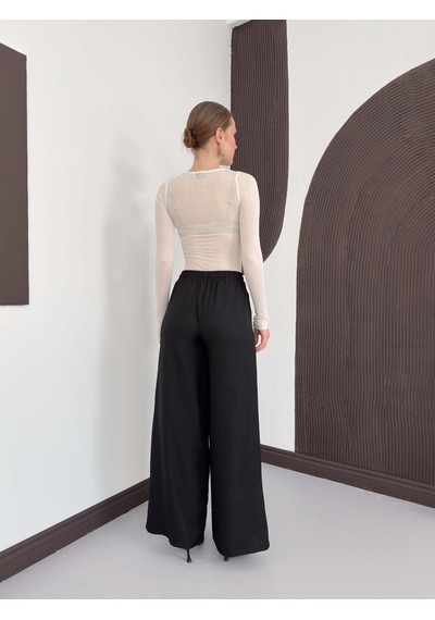 Verymoda Keten Pantolon D2381 Siyah