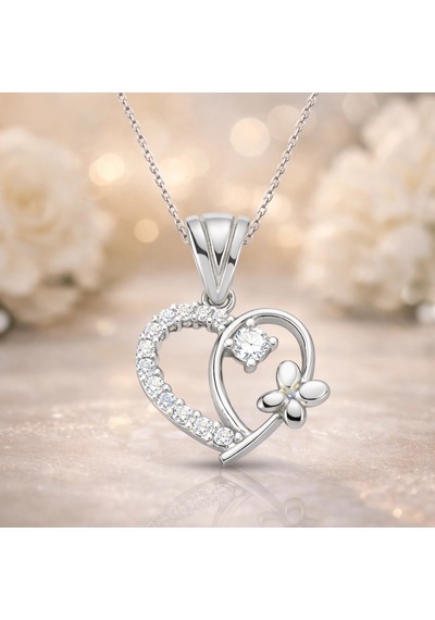 Gümüş Kalpli Bayan Kolye - Pnd47138293 01 - Gold