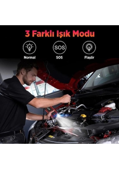 Utrai Jstar 4 24000mAh 2500A Jump Starter Taşınabilir Akü Takviye Cihazı (Kablosuz Şarj + Pusula + Çanta + Led Lamba + Powerbank)