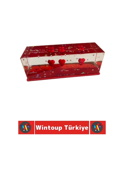 Dekoratif Hediyelik Sevgililer Günü Yıldönümü Özel Gün Evlilik Romantik Batmayan Kalp Güllü Akvaryum