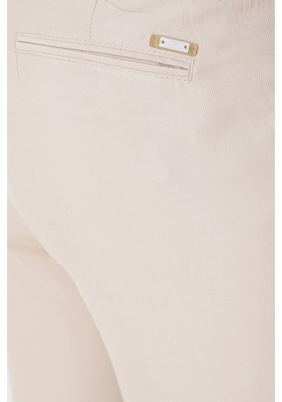 Comfort Fit Yan Cepli Pamuklu Bej Pantolon P 1225