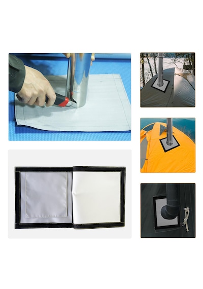 Kamp Çadırı Soba Bacası Çıkışı 2 Katlı 30x30cm
