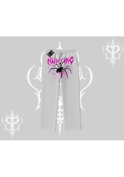Beyaz Baggy Eşofman Altı Autumn Spider Gri
