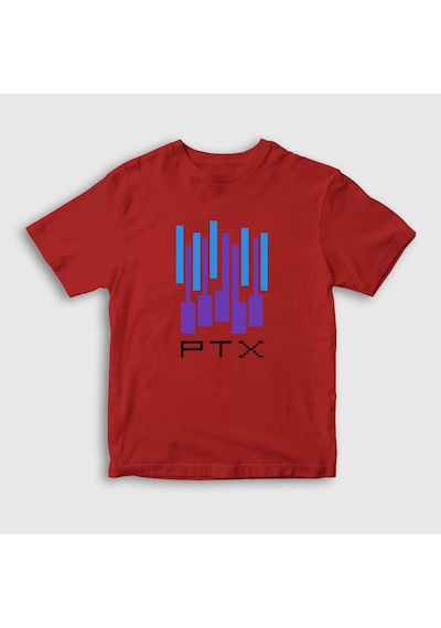Presmono Unisex Çocuk Ptx Pentatonix T-shirt Kırmızı