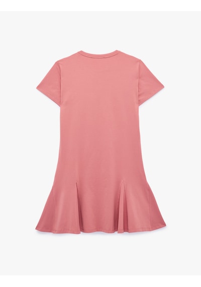 Koton Pamuklu Slim Fit Bisiklet Yaka Kısa Kollu Volümlü Mini Tişört Elbise Pembe 6sak80200ek Gül Koton Pamuklu Slim Fit Bisiklet Yaka Kısa Kollu Volümlü Mini Tişört Elbise Pembe 6sak80200ek Gül