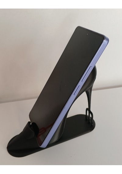 Masaüstü Telefon Standı Siyah Topuklu Ayakkabı
