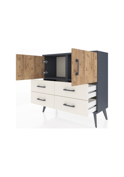 Arges Şifonyer 2 Raflı 4 Çekmeceli 2 Kapaklı 88x30x80 Antrasit-çam/aytaşı Çam/aytaşı Arges Şifonyer 2 Raflı 4 Çekmeceli 2 Kapaklı 88x30x80 Antrasit-çam/aytaşı Çam/aytaşı