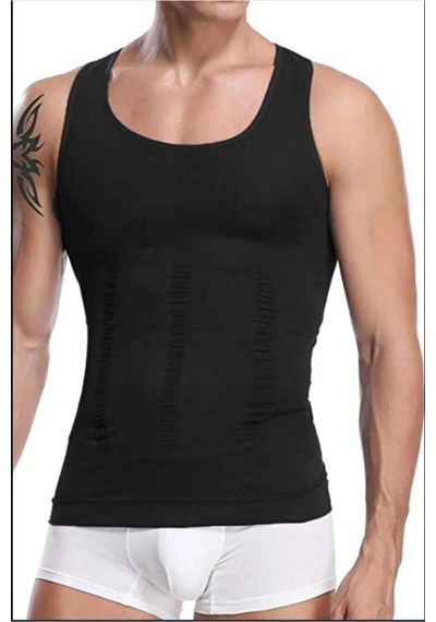 Fit Women Erkek Atlet Korse Bel Göğüs Göbek Korse Siyah