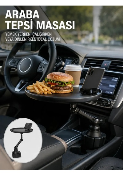 Araç İçi 360 Ayarlanabilir Bardaklık Tepsisi Geniş Yüzeyli Ve Telefon Standlı Yeni Nesil Diğer 99797217
