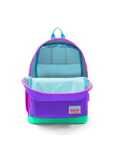 Coral High Kids Mor Renk Detaylı Dört Bölmeli Usb Şarjlı Kulaklık Çıkışlı Okul Sırt Çantası 23834