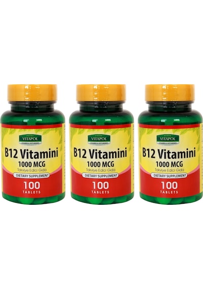 Vitapol Vitamin B12 3X100 Tablet B12 Vitamini Şubat 2024