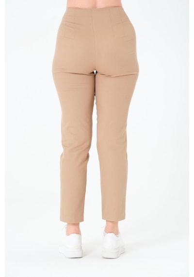 Sortie Collection Tek Düğmeli Gabardin Pantalon Bej