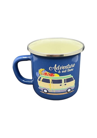 Orcamp Retro Emaye Kupa Bardak Adventure Mavi Out-1900