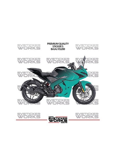 Bajaj Rs200 Kaplama Sticker Çift Renk Motor Kaplama Modeli Hazır Kit Yüksek Kalite 81325444