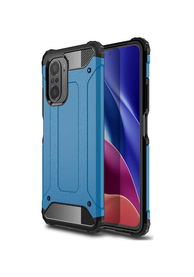Noktaks - Xiaomi Uyumlu Xiaomi Mi 11i - Kılıf Çift Katman Zırh Tank Crash Military Kapak - Mavi