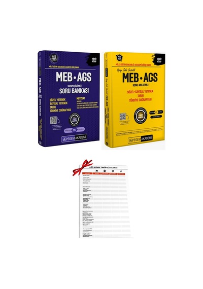 Meb-ags Çözümlü Sözel Yetenek-sayısal Yetenek-tarih-türkiye Coğrafyası-mevzuat Konu & Soru İkili Set