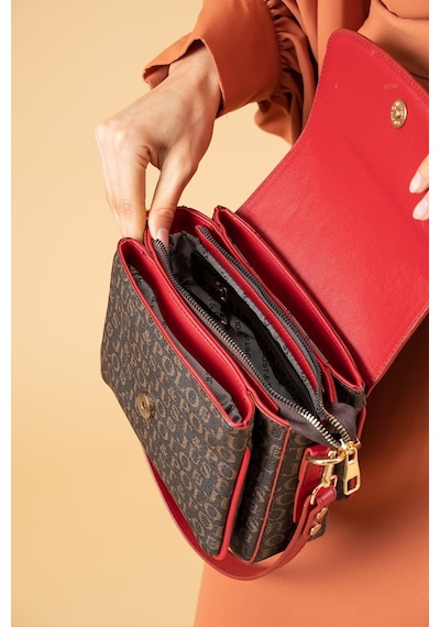 Just Polo Kadın Iki Askılı 3 Bölmeli Omuz Ve Çapraz Çantası Kombin 02185-mh Platin Gri