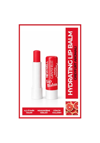 Grapefruit Hydrating Lip Balm Greyfurt Aromalı Nemlendirici Dudak Bakım Kremi 4 Gr