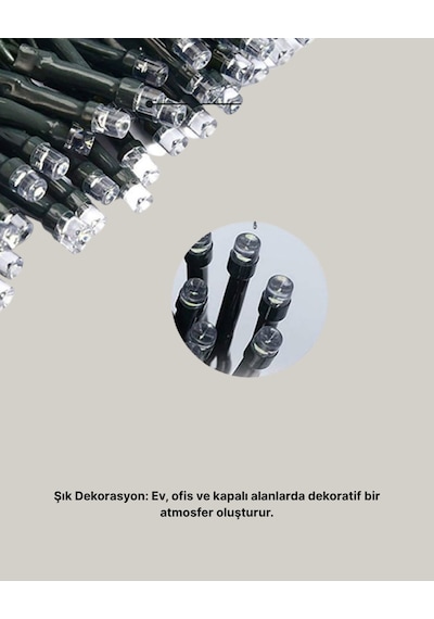 10 Metre Led Işıklı Dekoratif Parti Ve Kutlama Aydınlatması - Lisinya Çok Renkli 03676523