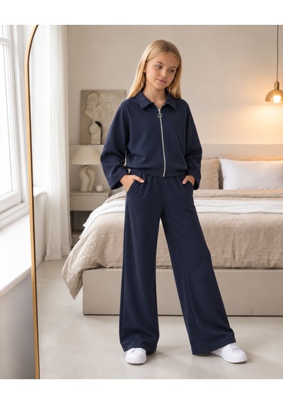 Kokoş Bebe Trend Modal Pile Detaylı 2 Li Modal Oysho Kız Çocuk Takım - 7/16 Yaş - 31930 Gri