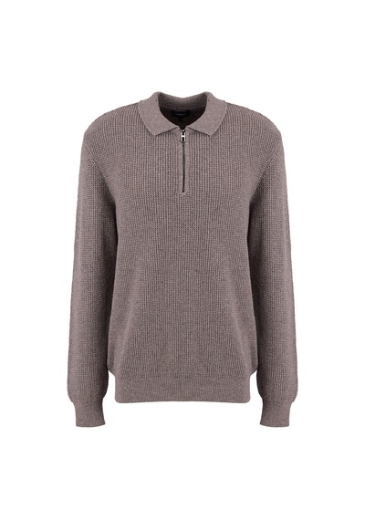 Fabrika F6wm-kzk 2035 Vizon Erkek Slim Fit Polo Yaka Triko Kazak