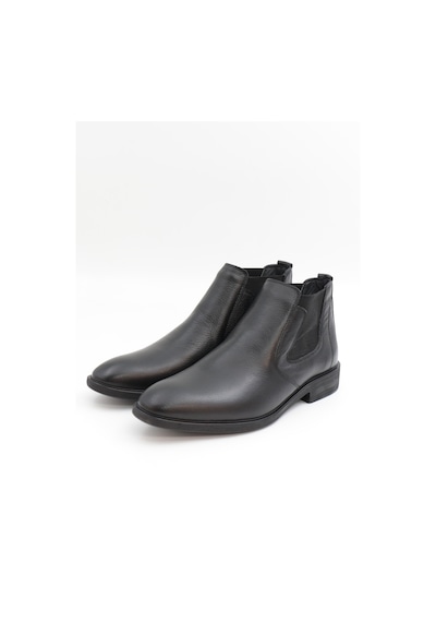 Nesilshoes Nesil Shoes Thrtrk 908 Siyah Hakiki Deri Kauçuk Taban Erkek Bot