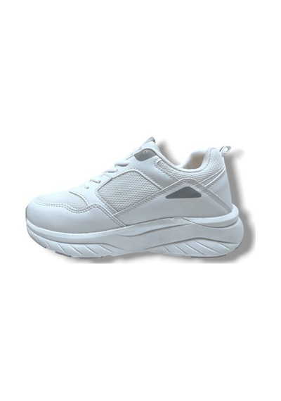 Queen Step 2110-25 Deri Anorak Anatomik Sneaker Beyaz Buz 36-40 Beyaz