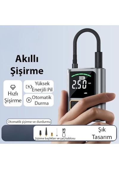 Auhma Hava Pompası Kompresörü, 150 Psı Dijital Göstergeli Oto Kompresör, Araba, Motosiklet, Bisiklet Ve Top İçin, Taşınabilir Şarjlı Kullanım,yüksek Batarya, 4 Farklı Başlık Psı,kpa,bar,kg/cm² Auhma Hava Pompası Kompresörü, 150 Psı Dijital Göstergeli Oto Kompresör, Araba, Motosiklet, Bisiklet Ve Top İçin, Taşınabilir Şarjlı Kullanım,yüksek Batarya, 4 Farklı Başlık Psı,kpa,bar,kg/cm²