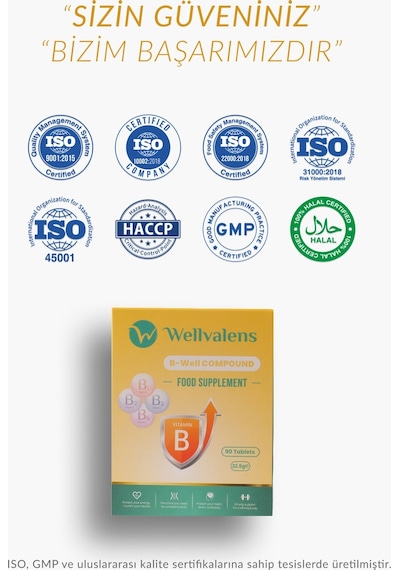 B Well Compound B1 B2 B3 B6 Vitaminleri İçeren 90 Tablet