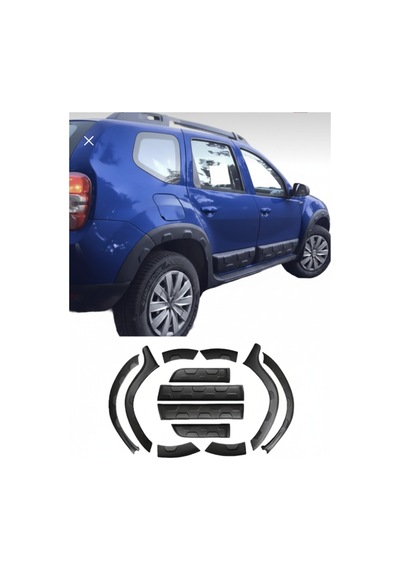 2010-2017 Dacia Duster Damalı Dodik Kapı Kaplama Kabartma Seti 12 Parça Damalı