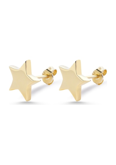 Sefa Gold 14 Ayar Altın Taşsız Sarı Yıldız Küpe