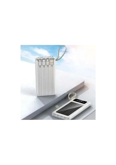 10000mah Solar Panelli 22.5 W Hızlı Şarj Powerbank Dahili Kablolu Dijital Göstergeli Çanta Boy Çoklu Renk