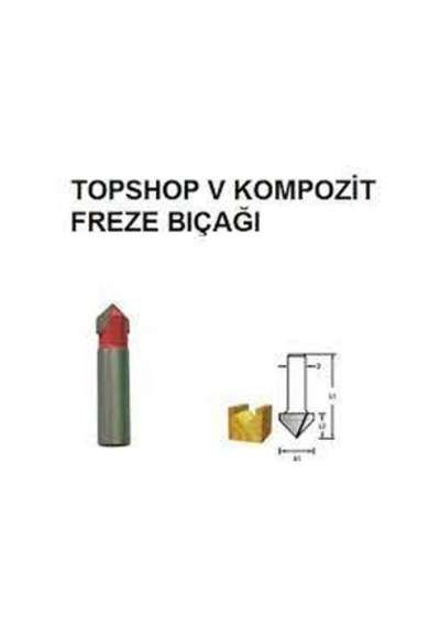 Topshop 14477 Kompozit Freze Bıçağı 9-16''X12Mm